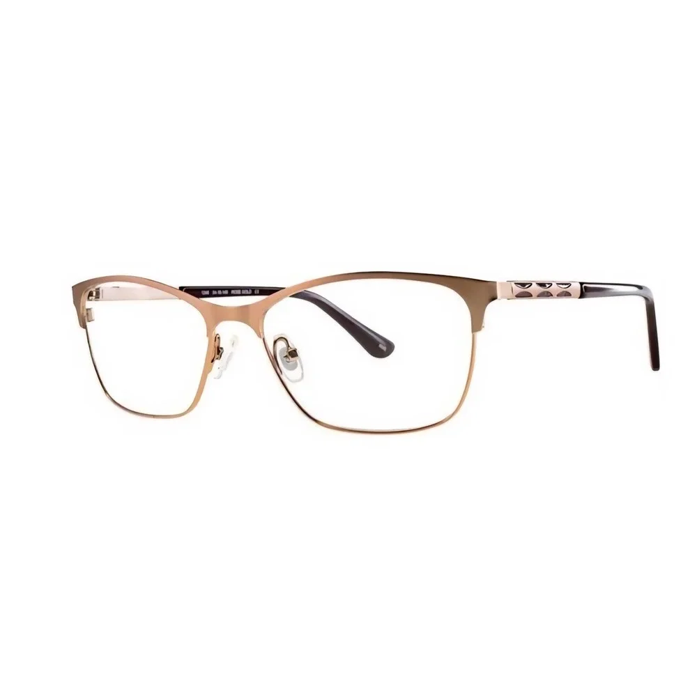 Adrienne Vittadini 1246 Rose Gold Semi Rimless Eyeglasses Frames 54-16-140
